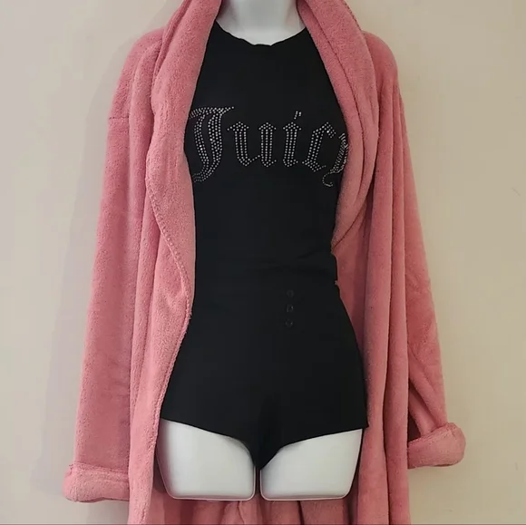 Anne Lewin New York Plush Fleece Bathrobe with Belt Size: L Color: Pink - Picture 8 of 13